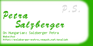 petra salzberger business card